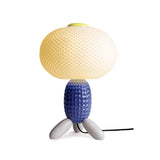 Modern Glass Balloon Table Lamp Sculptural Integrated LED Bedside Lighting for Contemporary Home Decor