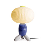 Modern Glass Balloon Table Lamp Sculptural Integrated LED Bedside Lighting for Contemporary Home Decor