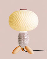 Modern Glass Balloon Table Lamp Sculptural Integrated LED Bedside Lighting for Contemporary Home Decor