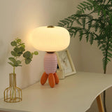 Modern Glass Balloon Table Lamp Sculptural Integrated LED Bedside Lighting for Contemporary Home Decor