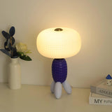 Modern Glass Balloon Table Lamp Sculptural Integrated LED Bedside Lighting for Contemporary Home Decor