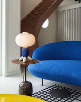 Modern Glass Balloon Table Lamp Sculptural Integrated LED Bedside Lighting for Contemporary Home Decor