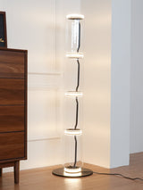 Modern Hand Blown Glass Modular Floor Lamp for Living Room with Integrated LED Lighting