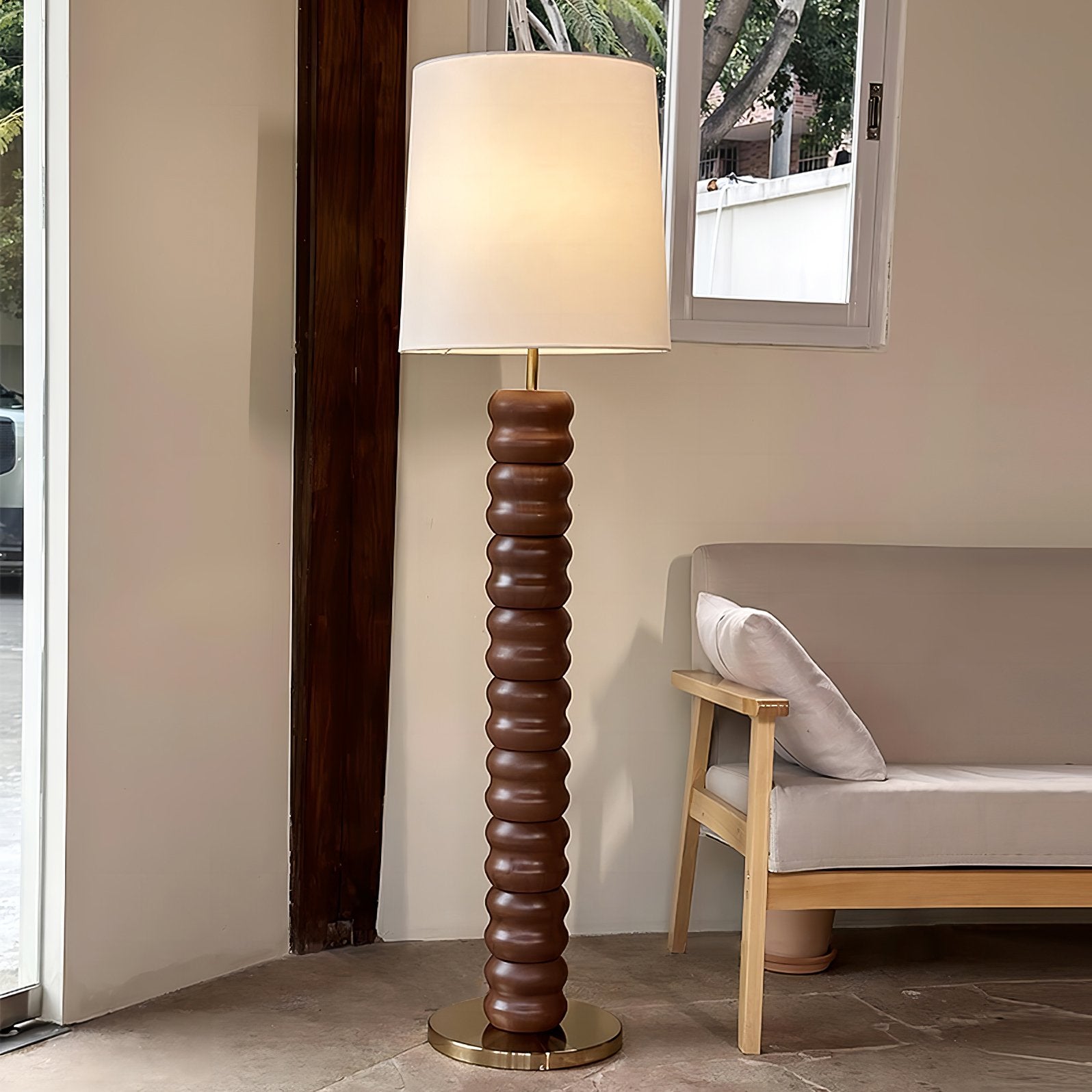 modern-stacked-wood-ring-floor-lamp-with-fabric-shade-and-metal-base