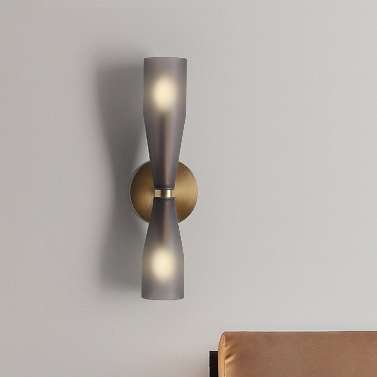 elegant-barton-double-cone-brass-wall-sconce-with-frosted-glass-for-bedrooms-and-living-rooms