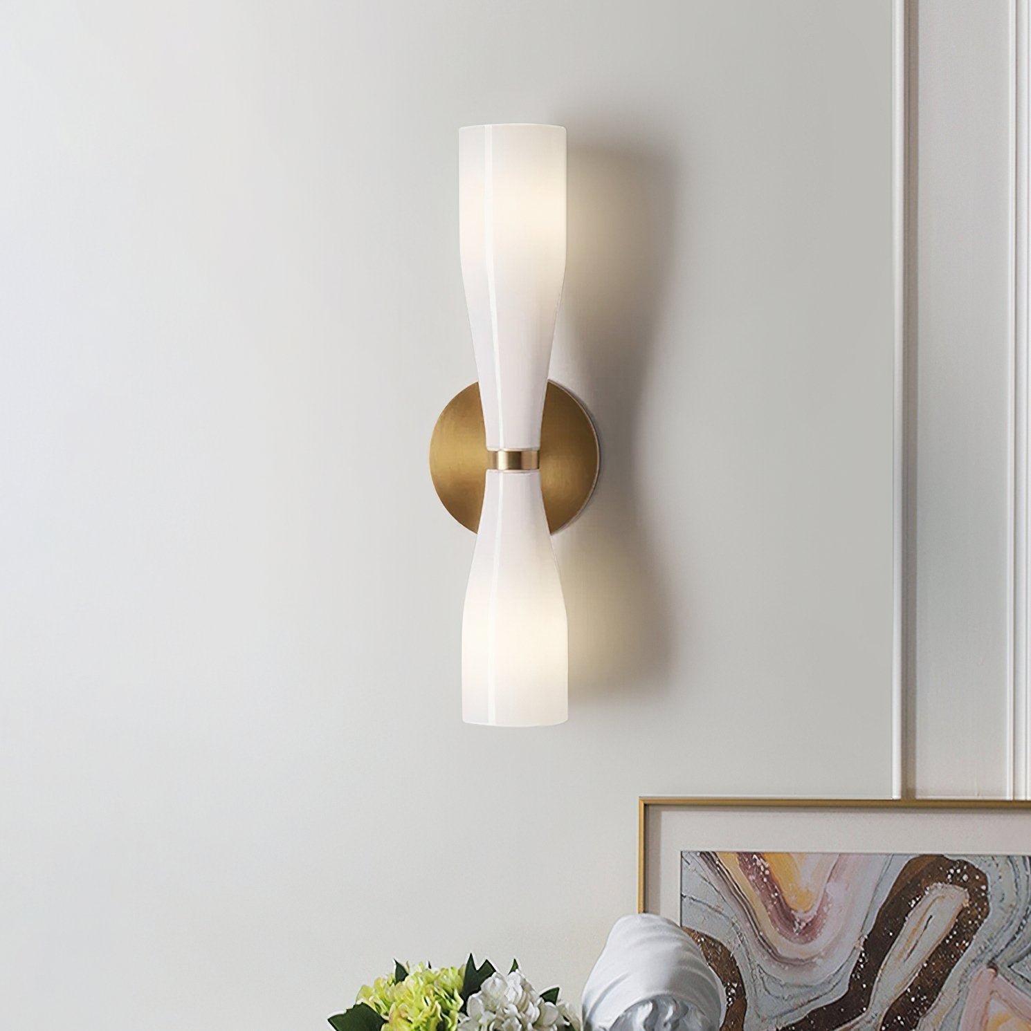 elegant-barton-double-cone-brass-wall-sconce-with-frosted-glass-for-bedrooms-and-living-rooms