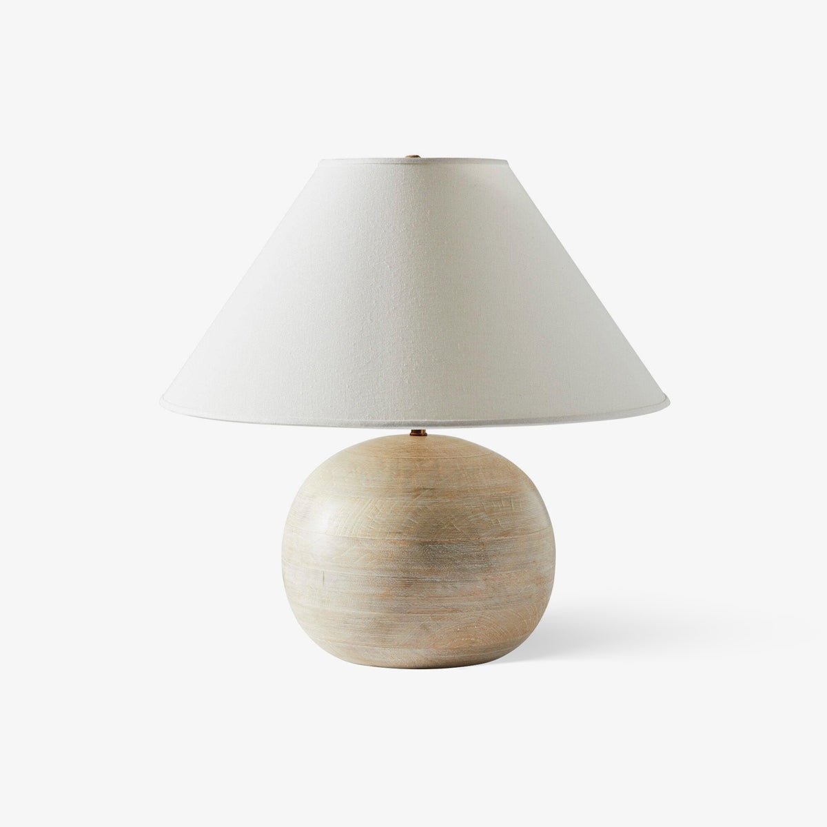 Beachside Whitewashed Wood Table Lamp with White Fabric Shade for Modern Bedside Lighting