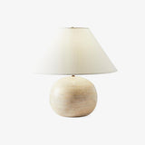 Beachside Whitewashed Wood Table Lamp with White Fabric Shade for Modern Bedside Lighting