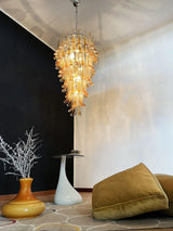 murano-glass-petal-spiral-chandelier-luxury-transparent-glass-pendant-light