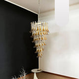 murano-glass-petal-spiral-chandelier-luxury-transparent-glass-pendant-light