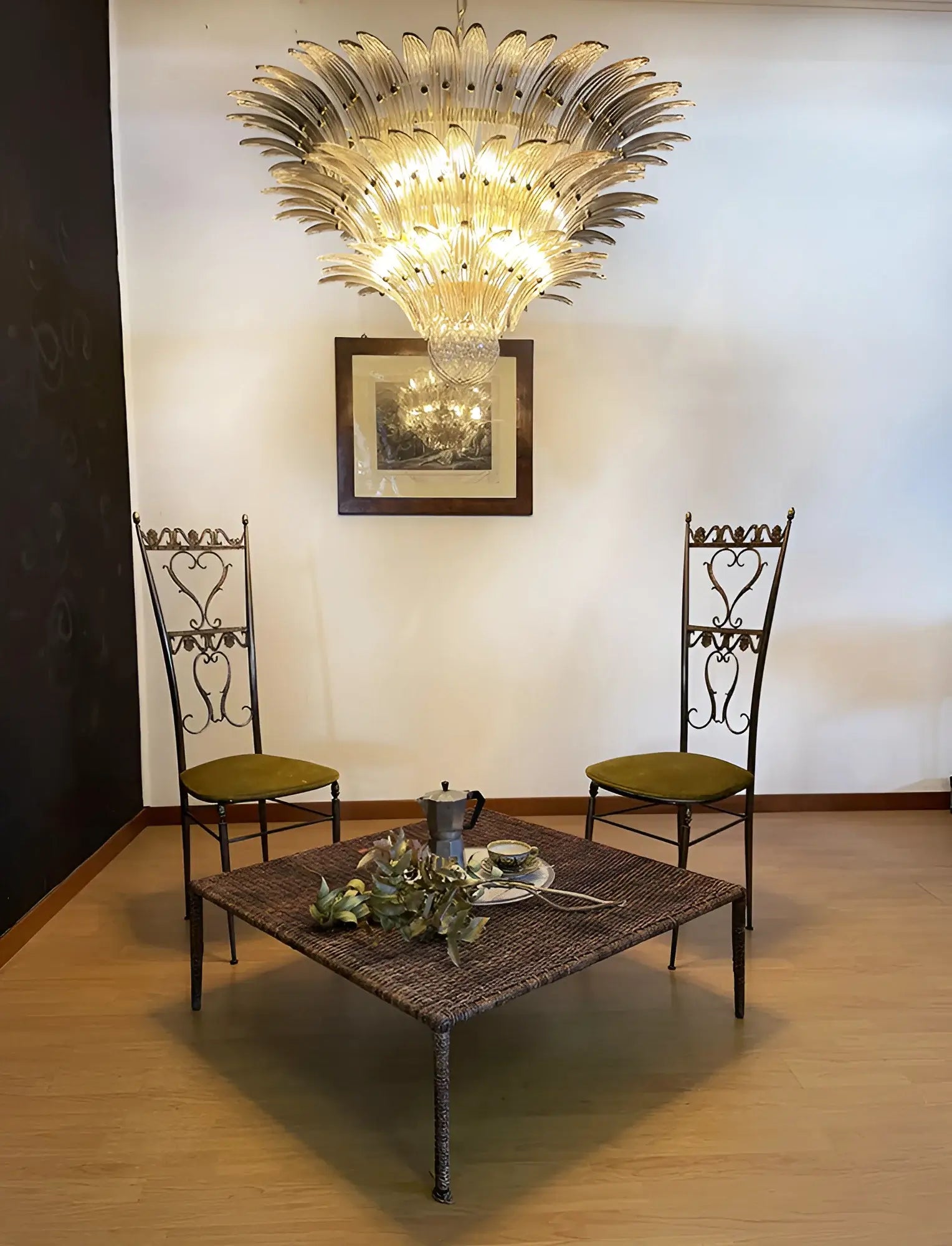 elegant-murano-style-smoked-glass-palmette-chandelier-for-modern-luxury-interiors