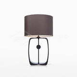Modern Bell Pepper Sculptural Metal Table Lamp with Fabric Shade for Contemporary Bedside Lighting