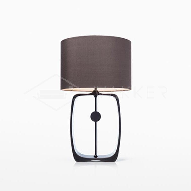 Modern Bell Pepper Sculptural Metal Table Lamp with Fabric Shade for Contemporary Bedside Lighting