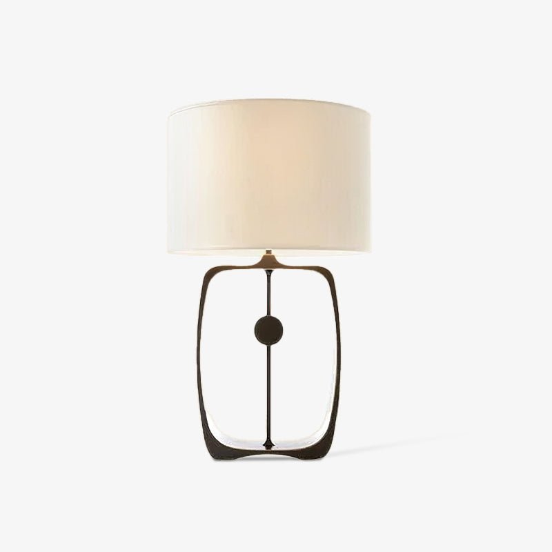 Modern Bell Pepper Sculptural Metal Table Lamp with Fabric Shade for Contemporary Bedside Lighting