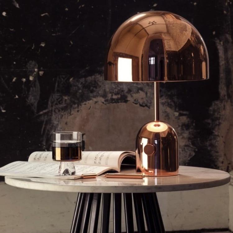 Modern Bell Domed Shade Desk Lamp Minimalist Metal Table Light for Office and Bedside