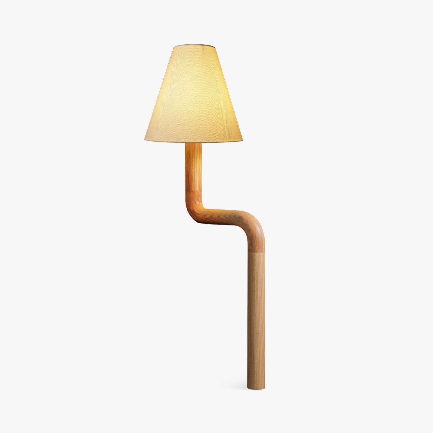 Modern Organic Bend Wood Table Lamp Minimalist Mid Century Bedside Desk Light