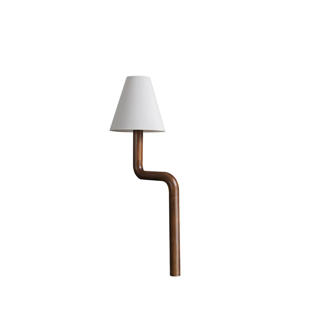 Modern Organic Bend Wood Table Lamp Minimalist Mid Century Bedside Desk Light