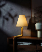 Modern Organic Bend Wood Table Lamp Minimalist Mid Century Bedside Desk Light