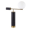 Modern Geometric Terrazzo Table Lamp with Spherical Glass Shade for Home Office