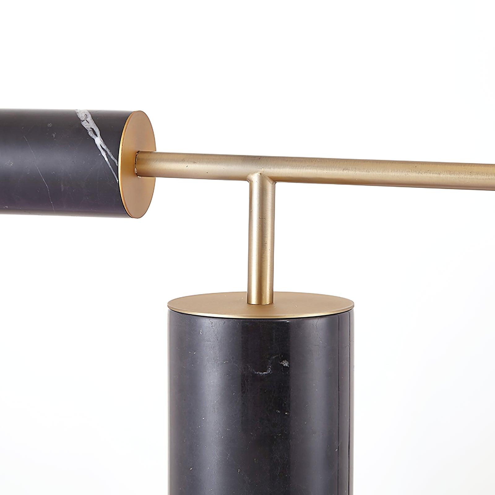 Modern Geometric Terrazzo Table Lamp with Spherical Glass Shade for Home Office
