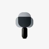 Bery Modern Table Lamp with Geometric Smoke Gray Acrylic Shade and Black Iron Base