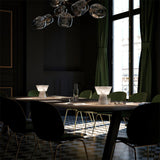 Beta White Marble Cone Table Lamp with Brass Detail for Elegant Ambient Light