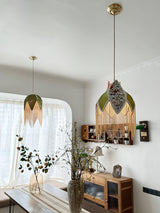 vintage-style-velvet-fringed-pendant-light-with-tassels-and-brass-details