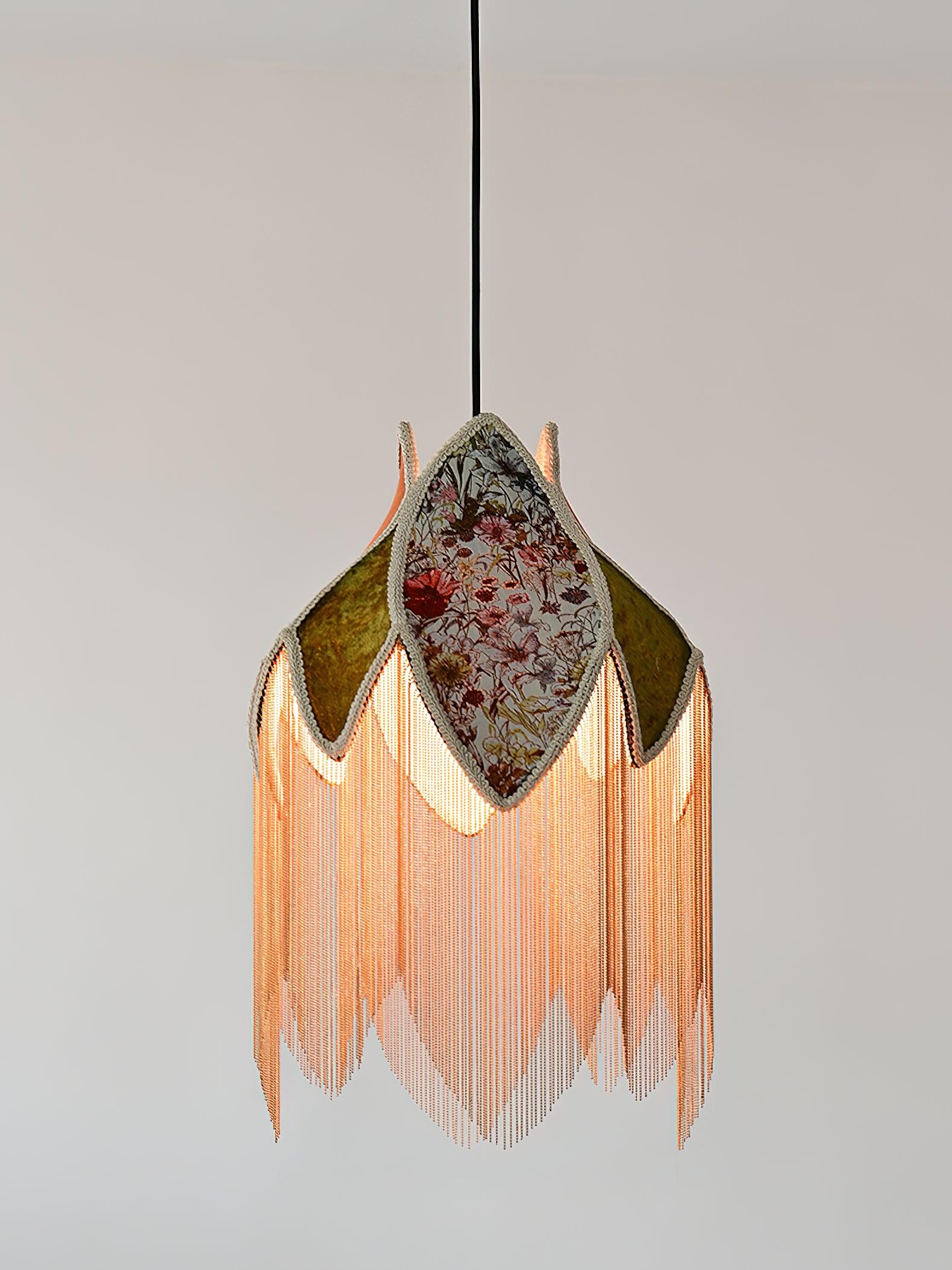 vintage-style-velvet-fringed-pendant-light-with-tassels-and-brass-details