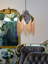 vintage-style-velvet-fringed-pendant-light-with-tassels-and-brass-details