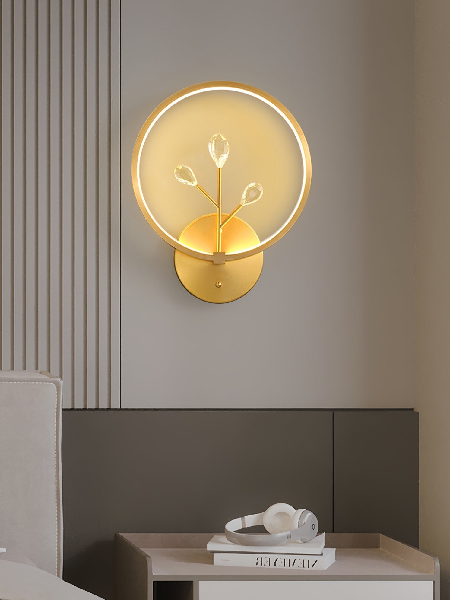modern-polished-brass-bifurcated-crystal-wall-sconce-with-three-color-led-light