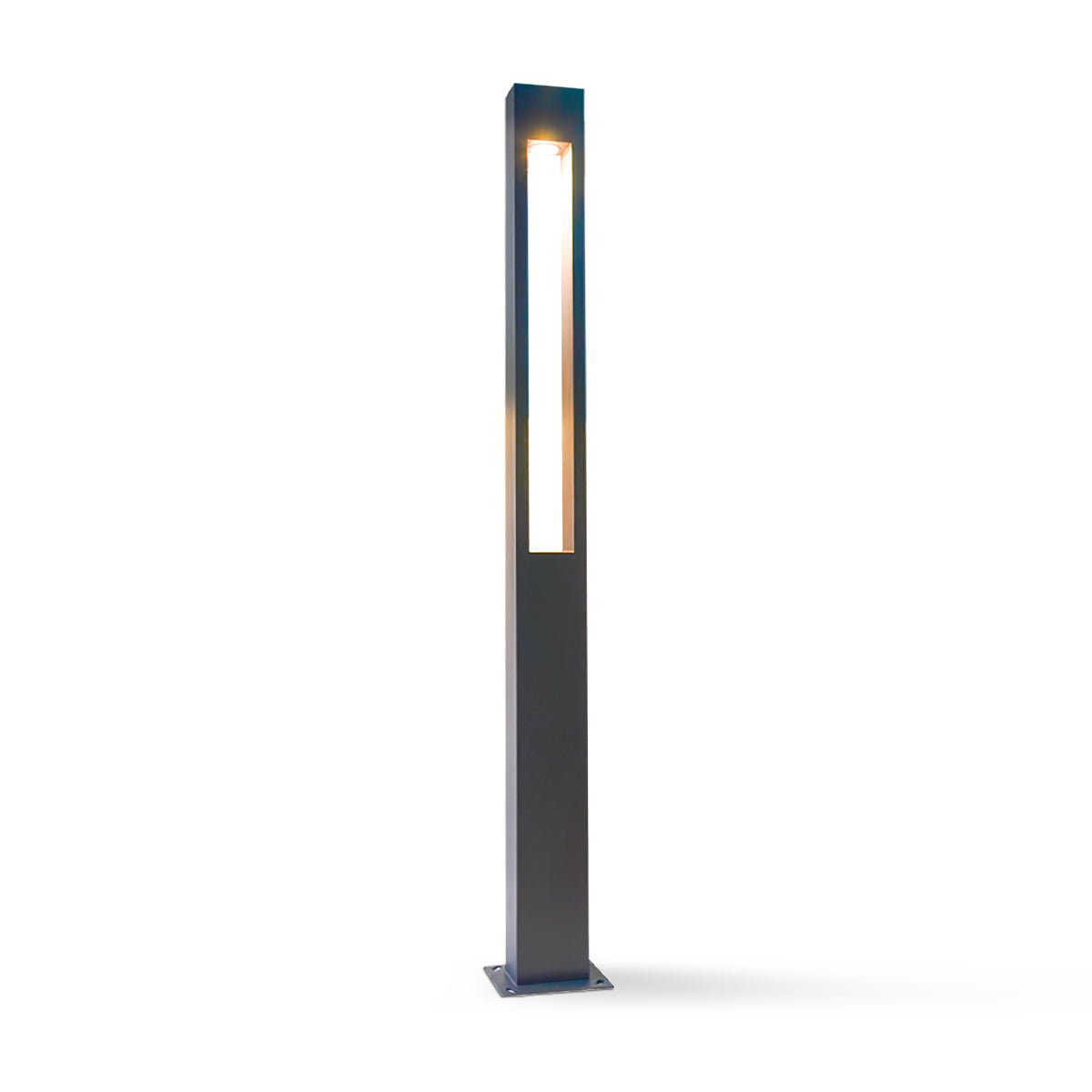 Modern Geometric Outdoor LED Post Light Minimalist Landscape Garden Column Street Lamp IP65