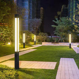 Modern Geometric Outdoor LED Post Light Minimalist Landscape Garden Column Street Lamp IP65