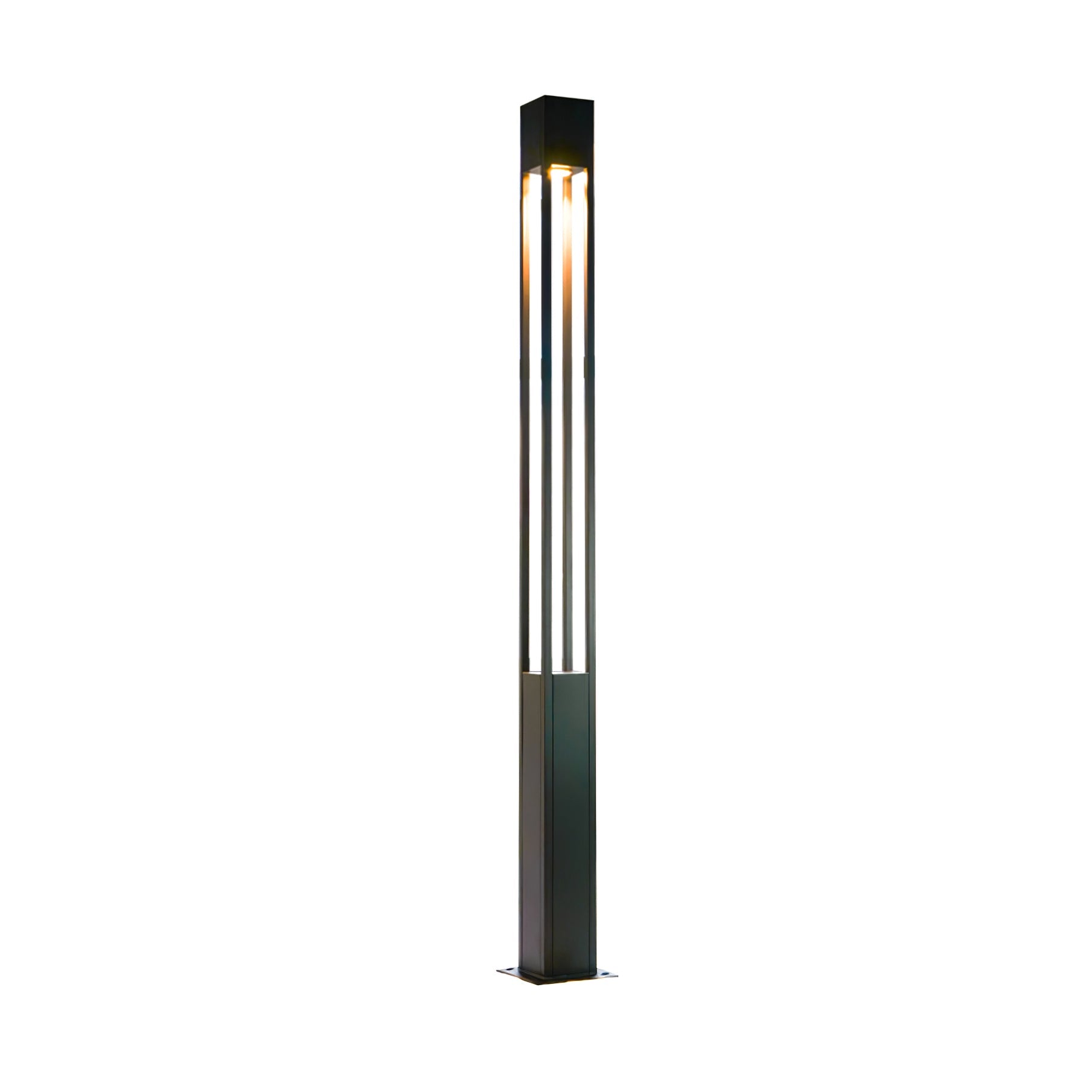 Modern Geometric Outdoor LED Post Light Minimalist Landscape Garden Column Street Lamp IP65