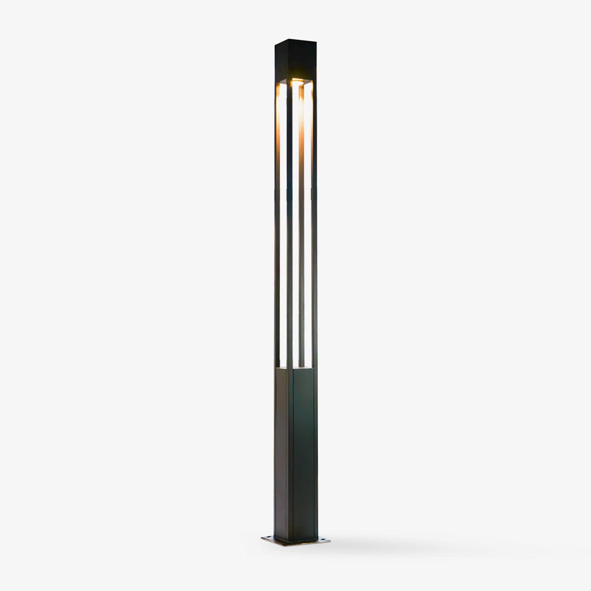 Modern Geometric Outdoor LED Post Light Minimalist Landscape Garden Column Street Lamp IP65