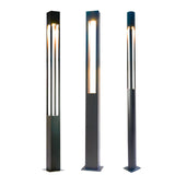 Modern Geometric Outdoor LED Post Light Minimalist Landscape Garden Column Street Lamp IP65
