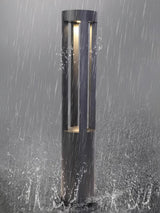Modern Black Cylindrical LED Garden Post Light Waterproof Path Outdoor Bollard Lamp
