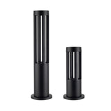 Modern Black Cylindrical LED Garden Post Light Waterproof Path Outdoor Bollard Lamp