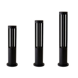 Modern Black Cylindrical LED Garden Post Light Waterproof Path Outdoor Bollard Lamp
