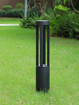 Modern Aluminum Black Cylindrical Solar Post Light Waterproof Outdoor Garden Pathway Lamp