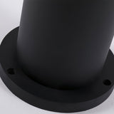 Modern Black Cylindrical LED Garden Post Light Waterproof Path Outdoor Bollard Lamp