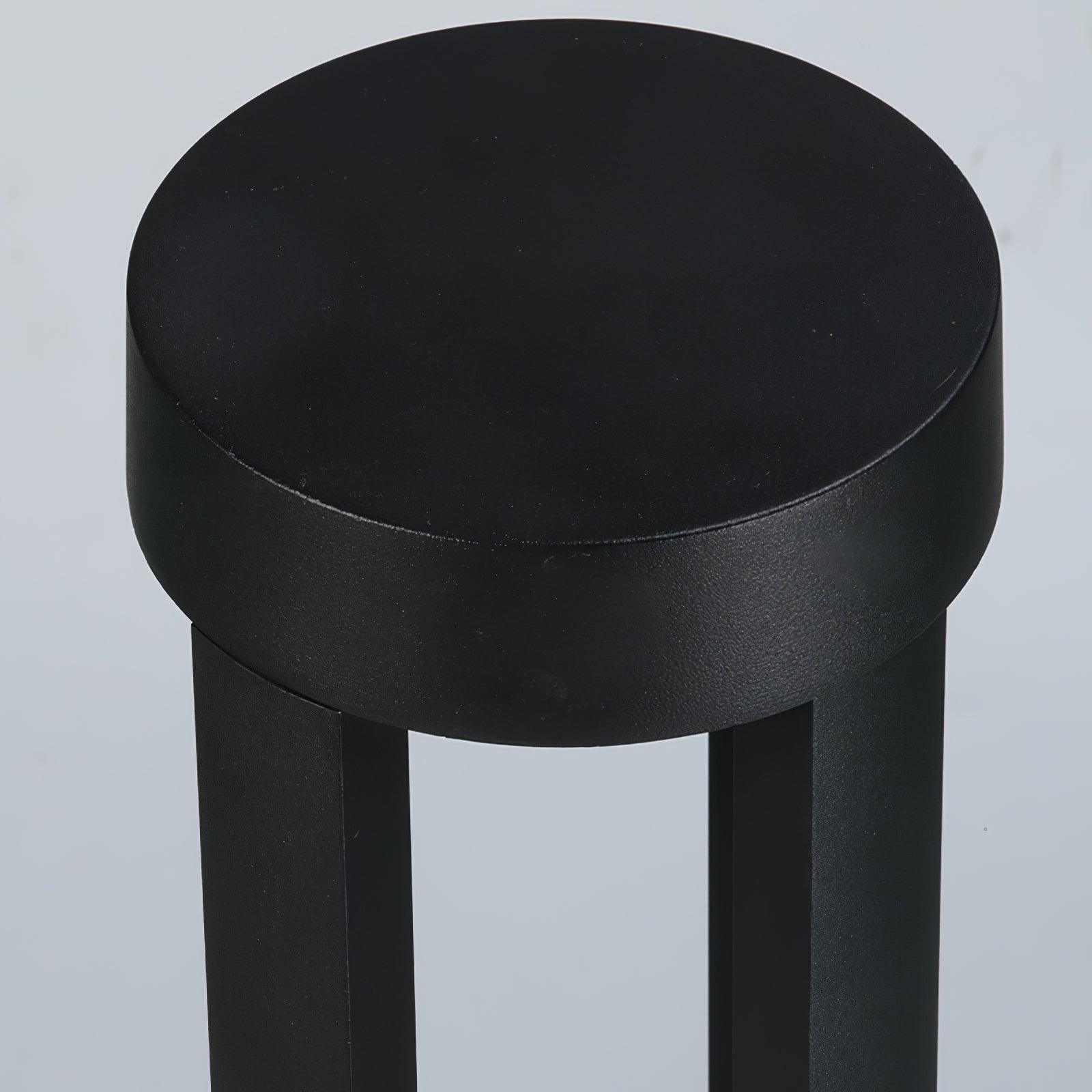 Modern Black Cylindrical LED Garden Post Light Waterproof Path Outdoor Bollard Lamp