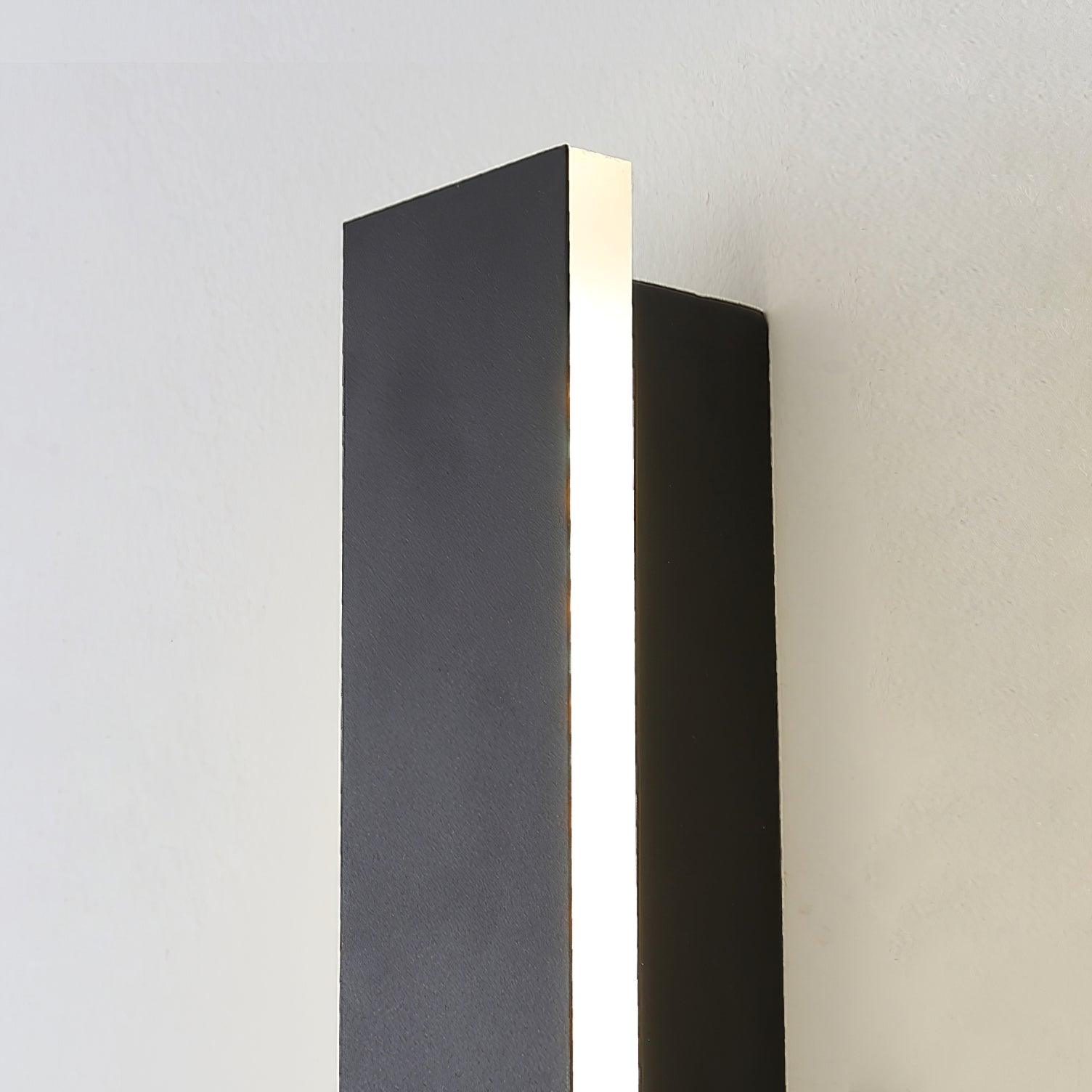 Modern Waterproof Solar Powered LED Outdoor Wall Light Long Strip Patio Sconce with Remote Control