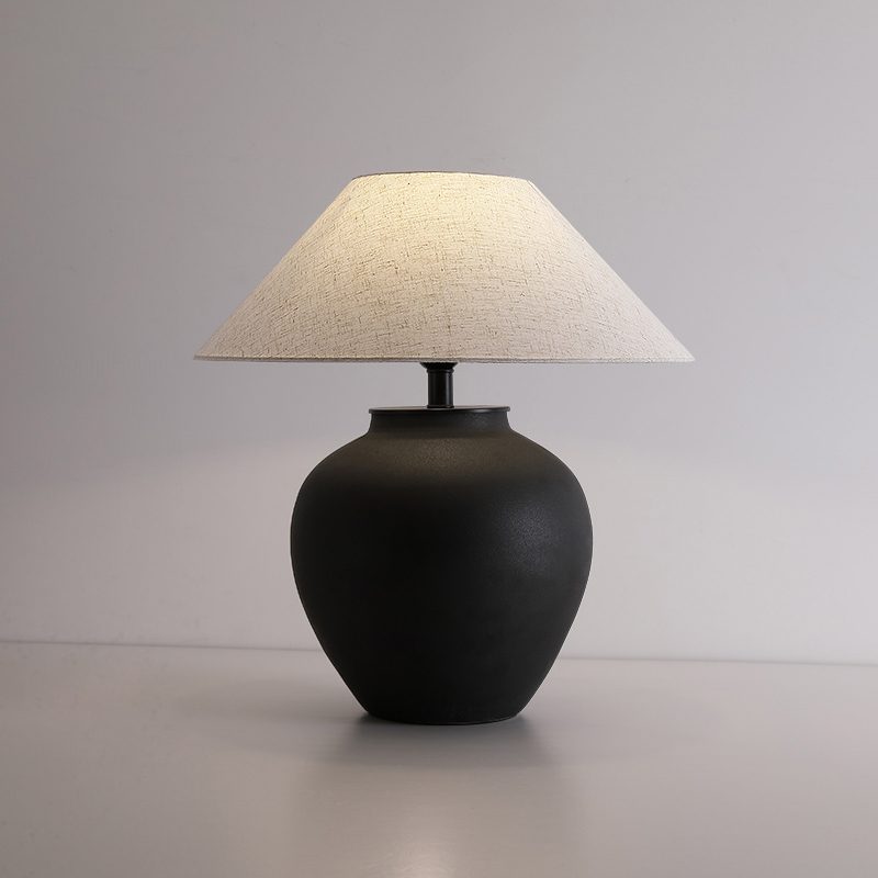 modern-wabi-sabi-handcrafted-ceramic-table-lamp-black-mud-texture-bedside-desk-light