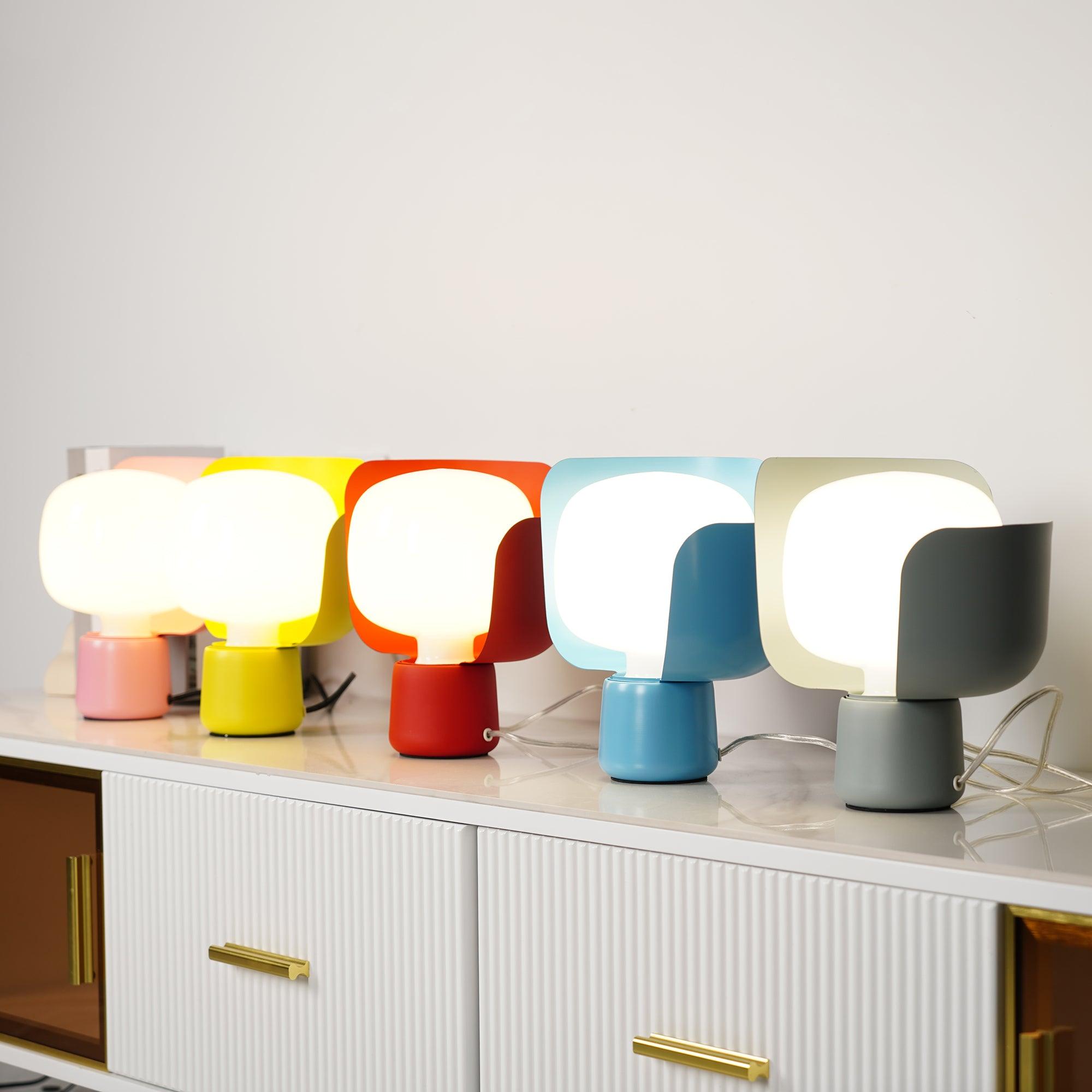 Modern Flower Petal Adjustable Accent Table Lamp for Bedroom and Living Room