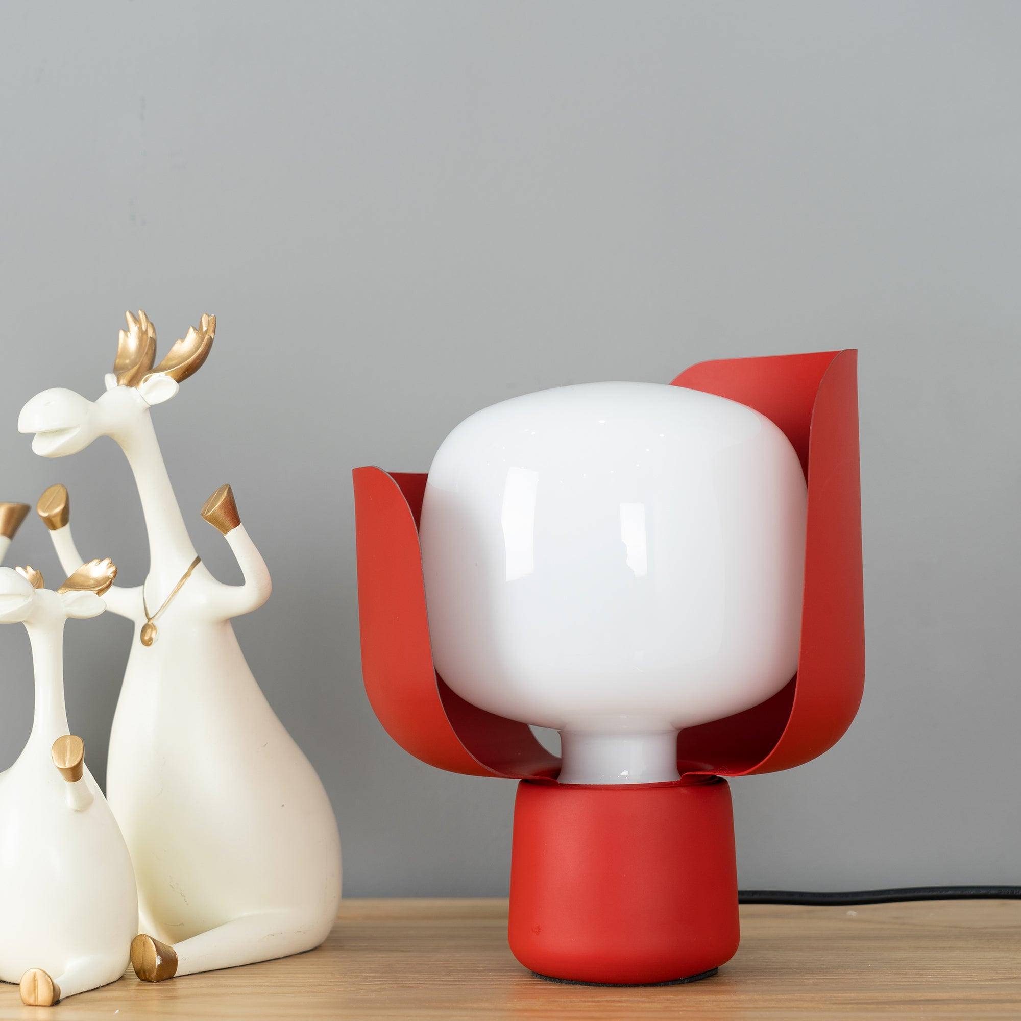 Modern Flower Petal Adjustable Accent Table Lamp for Bedroom and Living Room