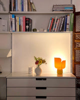 Modern Flower Petal Adjustable Accent Table Lamp for Bedroom and Living Room