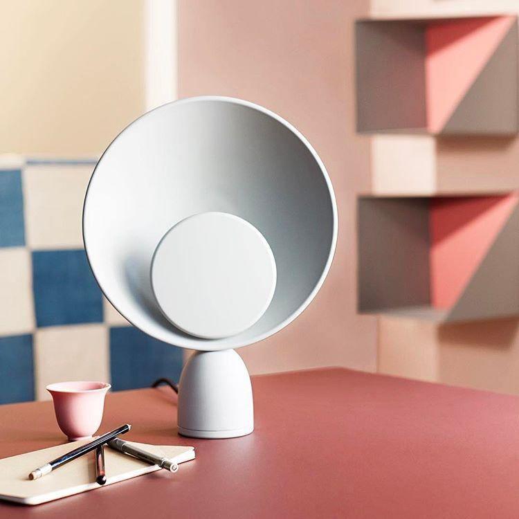 Geometric Modern LED Table Lamp Contemporary Indirect Nightstand Light for Living Room