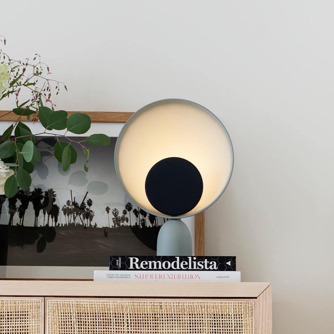 Geometric Modern LED Table Lamp Contemporary Indirect Nightstand Light for Living Room