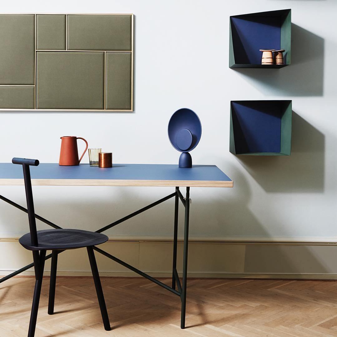 Geometric Modern LED Table Lamp Contemporary Indirect Nightstand Light for Living Room