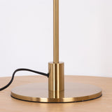 Modern Solara Brass and Glass LED Table Lamp for Living Room and Office